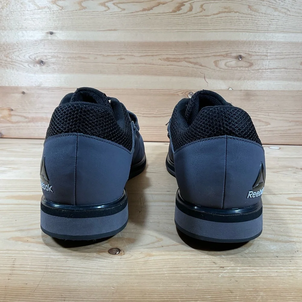 Reebok Lifter PR Weightlifting Shoes Men’s 11.5 Grey Black Strap CrossFit BD2631